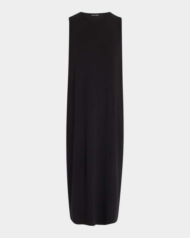 Sleeveless Jersey Midi Shift Dress